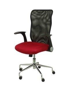 SILLA PIQUERAS Y CRESPO MINAYA BRAZOS REGULABLES MECANISMO BASCULANTE ERGONOMICA RESPALDO MALLA TRANSPIRABLE NEGRA Y ASIENTO TAP