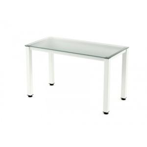 MESA ROCADA EXEC. 120x60 BLANCO/CRISTAL /2000AM05