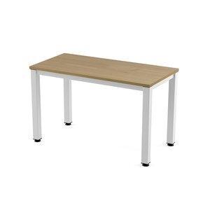 MESA ROCADA EXECUTIVE 120x60 ESTRUCTURA BLANCO TABLERO MELAMINA ROBLE