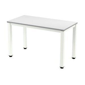 MESA ROCADA EXECUTIVE 140x80 ESTRUCTURA BLANCO TABLERO MELAMINA GRIS