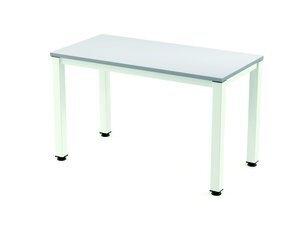 MESA ROCADA EXECUTIVE 160x80 ESTRUCTURA BLANCO TABLERO MELAMINA GRIS