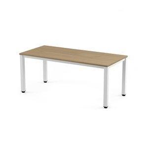 MESA ROCADA EXECUTIVE 160x80 ESTRUCTURA BLANCO TABLERO MELAMINA ROBLE