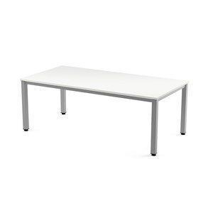 MESA ROCADA EXECUTIVE 200x100 ESTRUCTURA ALUMINIO TABLERO MELAMINA BLANCO