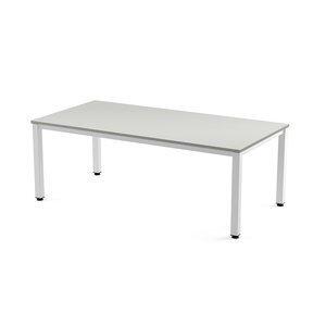 MESA ROCADA EXECUTIVE 200x100 ESTRUCTURA BLANCO TABLERO MELAMINA GRIS