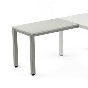 MESA ROCADA EXECUTIVE ALA 100x60 ESTRUCTURA ALUMINIO TABLERO MELAMINA GRIS