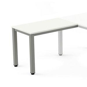 MESA ROCADA EXECUTIVE ALA 100x60 ESTRUCTURA ALUMINIO TABLERO MELAMINA BLANCO