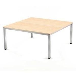 MESA ROCADA EXECUTIVE 160x163 ESTRUCTURA ALUMINIO TABLERO MELAMINA HAYA