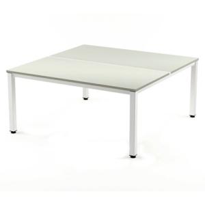 MESA ROCADA EXEC. 160x163 BLANCO/GRIS /2201AM02