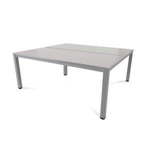 MESA ROCADA EXECUTIVE 180x163 ESTRUCTURA ALUMINIO TABLERO MELAMINA GRIS