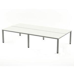 MESA ROCADA EXECUTIVE 320x163 ESTRUCTURA ALUMINIO TABLERO MELAMINA BLANCO