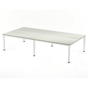 MESA ROCADA EXECUTIVE 320x163 ESTRUCTURA BLANCO TABLERO MELAMINA GRIS