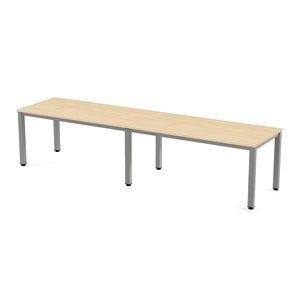 MESA ROCADA EXECUTIVE 360x80 ESTRUCTURA ALUMINIO TABLERO MELAMINA HAYA