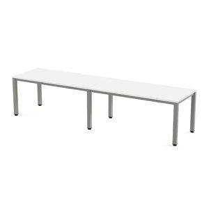 MESA ROCADA EXECUTIVE 360x80 ESTRUCTURA ALUMINIO TABLERO MELAMINA BLANCO