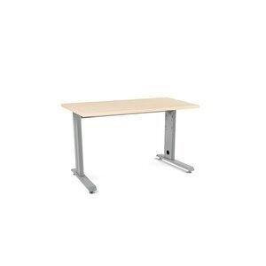MESA ROCADA METAL 120x60 ESTRUCTURA ALUMINIO TABLERO HAYA