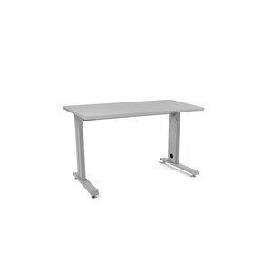 MESA ROCADA METAL 120x60 ESTRUCTURA ALUMINIO TABLERO GRIS