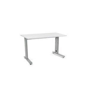 MESA ROCADA METAL 120x60 ESTRUCTURA ALUMINIO TABLERO BLANCO