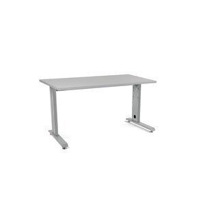 MESA ROCADA METAL 140x80 ESTRUCTURA ALUMINIO TABLERO GRIS