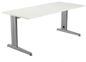 MESA ROCADA METAL 140x80 ESTRUCTURA ALUMINIO TABLERO BLANCO