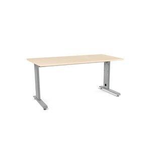 MESA ROCADA METAL 160x80 ESTRUCTURA ALUMINIO TABLERO HAYA