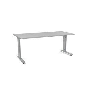 MESA ROCADA METAL 180x80 ESTRUCTURA ALUMINIO TABLERO GRIS