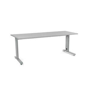 MESA ROCADA METAL 200x80 ESTRUCTURA ALUMINIO TABLERO GRIS