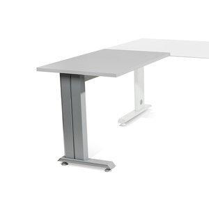 MESA ROCADA METAL ALA 100x60 ESTRUCTURA ALUMINIO TABLERO GRIS