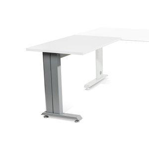 MESA ROCADA METAL ALA 100x60 ESTRUCTURA ALUMINIO TABLERO BLANCO