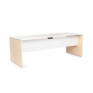 MESA ROCADA WORK 200x80 ESTRUCTURA HAYA TABLERO BLANCO