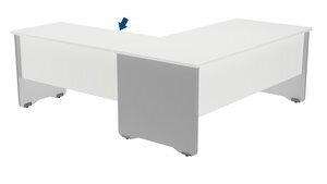 MESA ROCADA WORK ALA 100x60 ESTRUCTURA GRIS TABLERO BLANCO