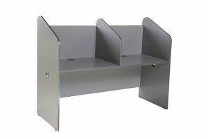 CALLCENTER ROCADA DOBLE 166x132x65 ESTRUCTURA ALUMINIO TABLEROS GRIS