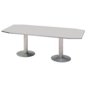 MESA ROCADA MEETING DE JUNTAS 220x100 PIES COLUMNA ALUMINIO TABLERO GRIS