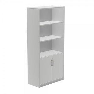 ARMARIO ROCADA CON PUERTAS BAJAS 195x90x45 ESTRUCTURA GRIS Y TAPA GRIS