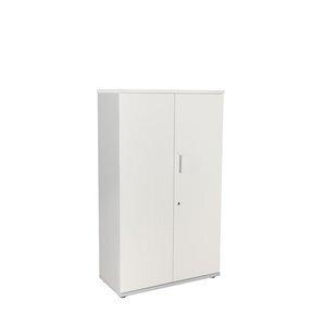 ARMARIO ROCADA CON PUERTAS 156x90x45 ESTRUCTURA GRIS PUERTAS Y TAPA BLANCO