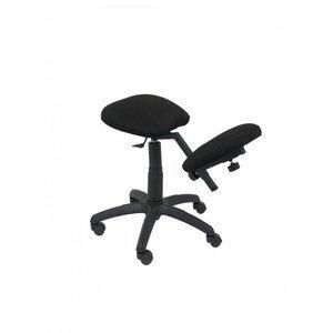 SILLA PIQUERAS Y CRESPO LIETOR GIRATORIA ERGONOMICA RODILLERA REGULABLE EN ALTURA RUEDAS de NYLON TAPIZADO BALI NEGRO