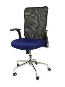 SILLA PIQUERAS Y CRESPO MINAYA BRAZOS RETRACTILES MECANISMO BASCULANTE ERGONOMICA RESPALDO MALLA TRANSPIRABLE NEGRA Y ASIENTO TA