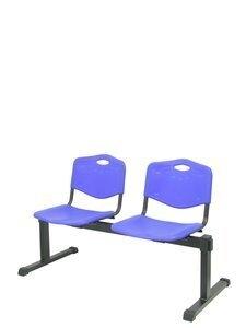 BANCADA PIQUERAS Y CRESPO ROBLEDO 2 PLAZAS ASIENTO Y RESPALDO PVC AZUL