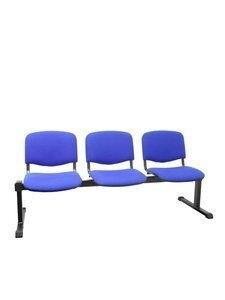 BANCADA PIQUERAS Y CRESPO POZOCAÑADA 3 PLAZAS ASIENTO Y RESPALDO TAPIZADO ARAN AZUL