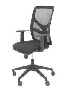 SILLA PIQUERAS Y CRESPO MOTILLA BRAZOS REGULABLES MECANISMO SINCRO CON REGULADOR DE TENSION RESPALDO DE MALLA NEGRA Y ASIENTO TA