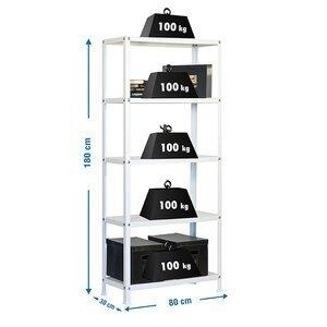 ESTANTERIA HOMECLASSIC MINI 5 ESTANTES BLANCO (soporta hasta 90Kg por balda)