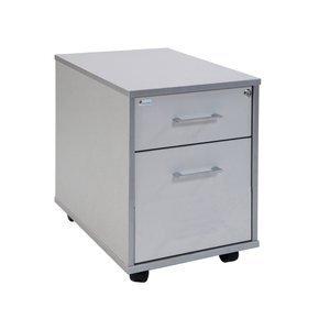 CAJONERA ROCADA con RUEDAS 40x59,5x58 con 1 CAJON + CARPETERO ESTRUCTURA GRIS FRONTALES GRIS