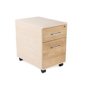 CAJONERA ROCADA con RUEDAS 40x59,5x58 con 1 CAJON + CARPETERO ESTRUCTURA HAYA FRONTALES ROBLE
