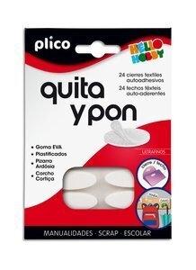 MINI VELCRO ADHESIVO PLICO QUITA Y PON 24 UNIDADES