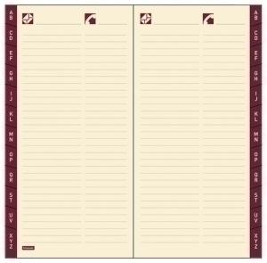 RECAMBIO AGENDA FINOCAM P175 PLANA PL1 118x64 INDICE A-Z CREMA