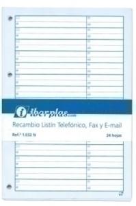 RECAMBIO LISTIN TELEFONICO IBERPLAS BLOC 24H 4 TALADROS /1032N