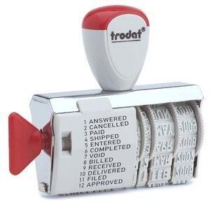 FECHADOR ent.MANUAL TRODAT 1117 4 mm. FORMULARIO COMERCIAL 12 TEXTOS
