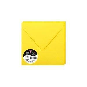 SOBRE CLAIREFONTAINE POLLEN 165x165 120g AMARILLO SOL PAQUETE DE 20