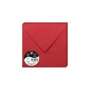 SOBRE CLAIREFONTAINE POLLEN 165x165 120g ROJO GROSELLA PAQUETE DE 20