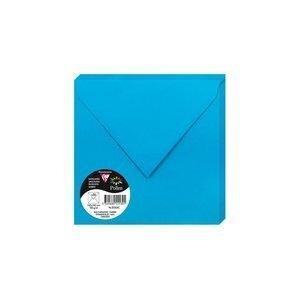 SOBRE CLAIREFONTAINE POLLEN 165x165 120g AZUL TURQUESA PAQUETE DE 20