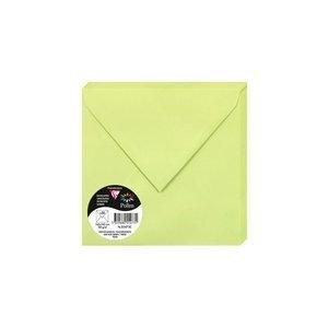 SOBRE CLAIREFONTAINE POLLEN 165x165 120g VERDE YEMA PAQUETE DE 20