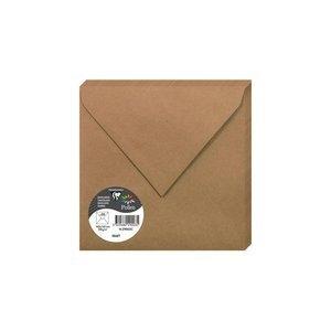 SOBRE CLAIREFONTAINE POLLEN 165x165 135g KRAFT PAQUETE DE 20